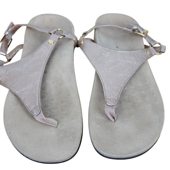 Vionic Kirra Metallic Toe-Post Sandals Size 6 US Thong Style - Picture 2 of 9
